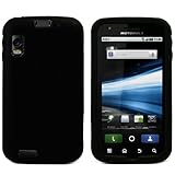 Black Rubberized Protective Gel Silicone Skin Cover Case for AT&T New Motor ....
