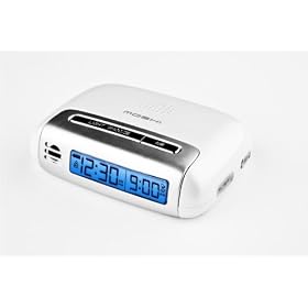 Moshi Interactive Voice Recognition Travel Alarm Clock White by Moshi