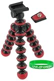 Flexible Tripod (Red / Black) for Canon PowerShot SD780IS Digital Camera Re ....