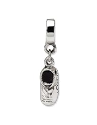 Sterling Silver s Ba by Shoe Dangle Bead by Reflection Beads, Best Quality Free Gift Box Satisfaction Guaranteed