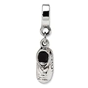 Sterling Silver Baby Shoe Dangle Charm Bead Fits Pandora Chamilia Biagi Bracelet