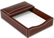 Rustic Genuine Leather Executive Memo Holder, Holds 4x6" Memo Pads