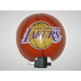 LOS ANGELES LAKERS 3 D Logo Basketball Shaped NIGHT LIGHT LOS ANGELES LAKERS 3-D Logo Basketball Shaped NIGHT LIGHT