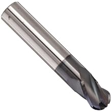 Melin Tool CCMGS-B Carbide Ball Nose End Mills, Decimal, Stub Length, AlTiN Finish, 30 Degree Helix, For Use With Cast Iron, Nickel/Nickel Alloys, Plastics, Steel/Steel Alloys, Titanium/Titanium Alloys