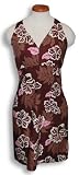 Sexy Halter Dress - Neapolitan Hibiscus Hawaiian Aloha Crisscross Back Fitted Halter Sun Dress in Black - Regular and Plus Size