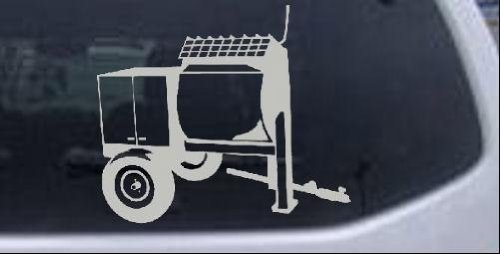 6in X 5.2in Silver -- Cement Concrete Mixer Construction Business Car Window Wall Laptop Decal Sticker 6in X 5.2in Silver -- Cement Concrete Mixer Construction Business Car Window Wall Laptop Decal Sticker