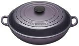 Le Creuset Cast Iron Shallow Casserole, Cassis, 30 cm