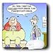 Londons Times Health and Vanity Trends Cartoons - Food In Mouth Disease For Dieters - Mouse Pads