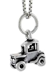 Sterling Silver Jeep Pendant, 3/8 inch tall