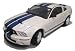 Search : Shelby 2007 Shelby GT-500 SVT White W/Blue Stripes 40th Anniversary 1:18 Die Cast Car