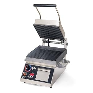 Star Mfg. Pro-max Electric Control Grooved Iron Panini Grill - CG10IE-120V