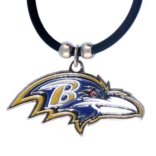 NFL Baltimore Ravens Rubber Cord Logo Necklace