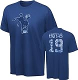 Baltimore Colts Youth Blue Reebok Johnny Unitas Name & Number T-Shirt