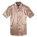 ZERDSKY Men's Regular-Fit Satin Shiny Solid Color Shirt