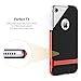 iPhone 7 Case, ROCK [Royce] - Black & Red [Ultra Thin][Heavy Duty][Metal Texture Side Buttons][Dual Layered][Slim Fit][Hard PC + Soft TPU] For Apple iPhone 7 (2016)