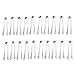 MBB 20-Pack Plum Flower Shape Sugar Cubes Ice Tongs Appetizers Server Small Kitchen Serving Tongs Stainless Steel