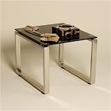 RETRO DESIGN TISCH CANTO lounge couch beistelltisch mit Glasplatte