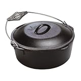 Lodge Logic Cast Iron Dutch Oven with Spiral Handle