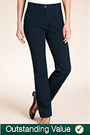 Contrast Stitch Straight Leg Denim Jeans