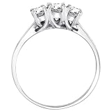 14K White Gold 3 Three Stone Round Diamond Ring (1/2 cttw) 41tlAdij6cL. SL160 14K White Gold 3 Three Stone Round Diamond Ring (1/2 cttw)