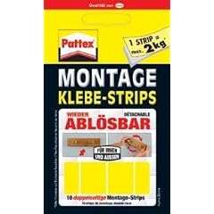 Pattex Klebepads Montage-Klebestrips, abl�sbar/PXMS1 Inh.10 Strips