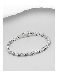Blue Sapphire Bracelet In 92.5 Sterling Silver