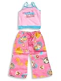 Pijayz by Sara's Prints - Girls 2-Piece Pajama Set, Pink, Turquoise