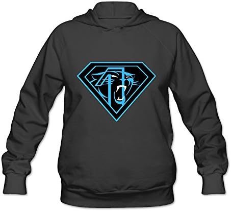 Womens Super Cam Newton 1 Carolina Panthers Long Sleeve Hoodies Black