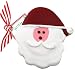 Traverse Bay Confections Hand Decorated Santa Face Cookie, 3-Ounce Cookies (Pack of 6)