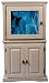 Litterbox Furniture Stained Glass Metal Cat : Finish Color DARK