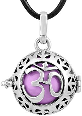 Eudora Harmony Ball Angel Sound Bola Silver Feather Cage Pendant Necklace