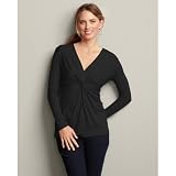 41tlLzF0B8L. SL160  Eddie Bauer Twisted Front V Neck Top