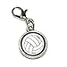 Graphics and More Volleyball Antiqued Bracelet Pendant Zipper Pull Charm with Lobster Clasp