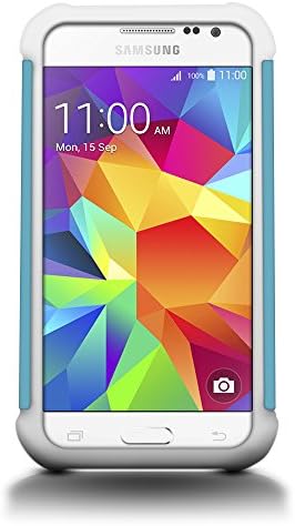 Prevail LTE / Core Prime Case, CoverON® for Samsung Galaxy Core Prime / Prevail LTE Diamond Rhinestone Bling [Aurora Series] Heavy Duty Hard Hybrid Tough Phone Cover Case - ( Light Blue + White )