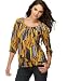 AGB Printed Banded-Hem Top