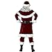 ISEYMI Santa Claus Costume Luxury Suit Halloween Adult uniforms Plus Size L-3XL