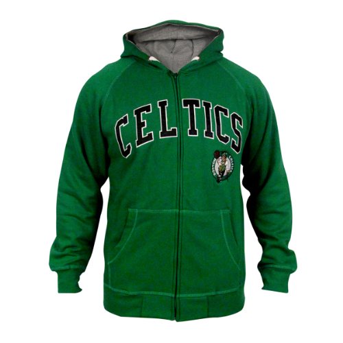 Boston Celtics NBA Step One Full Zip Hoodie Sweatshirt (Large)