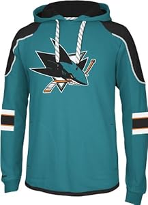NHL San Jose Sharks Men's Edge Team Hooded Jersey, Black, XX-Large