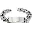 Stainless Steel Curb Link Engravable ID Bracelet 15.5mm Wide - 8.5 Inches
