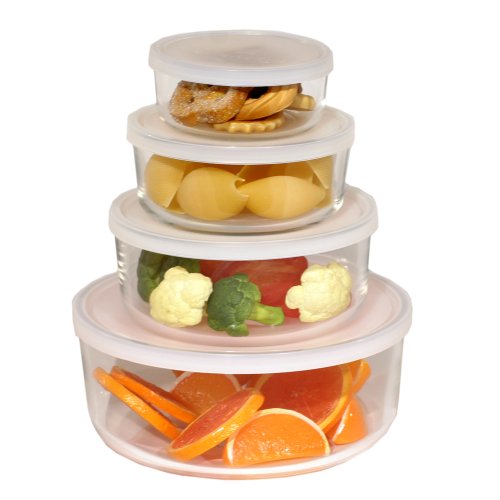 Round Glass Food Storage - 4 Piece Set by Bormioli Rocco