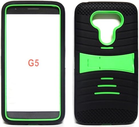 U-Case Hybrid Cover Case for { Other } LG G5 RS988 (Black &amp; Neon Green)