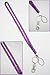 Purple Rhinestone Crystal Lanyard Id Badge Key Card Holder