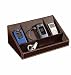 Faux Leather Charging Station (Brown) (12"H x 7.25"W x 4.75"D)