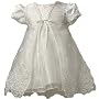 Sheer Elegance - White Christening Baptism Gown (Dress & Cape)