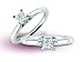 14K White Gold Comfort Fit Princess Diamond Solitaire Ring - GH I1 - 0.25 Ct. to 0.75 Ct.