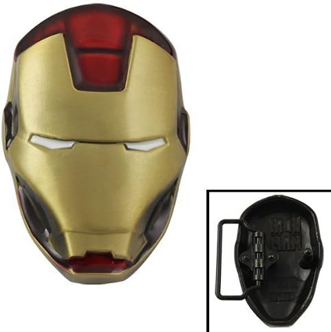 Cool Marvel DC Comics Ironman Head Face Mask Removable Metal Man Belt Buckle by AUKX
