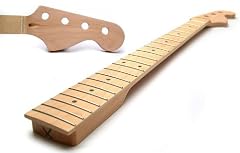 Maple Precision Bass Guitar Neck: 21 Fret Replacement bass neck with Maple fingerboard