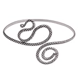 Upper Arm Bangle Silver Cuff Armlets 3.25 inches
