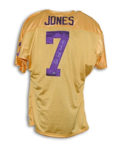 Bert Jones LSU Autographed/Hand Signed Jersey Inscribed ''#7'' and ''Rustin Rifle''
