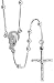 Sterling Silver 24 inch Rosary Necklace w/ 4 mm Beads